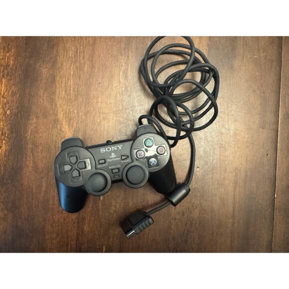Play Station 2 Dual Shock 2 black controller - Picture 1 of 5